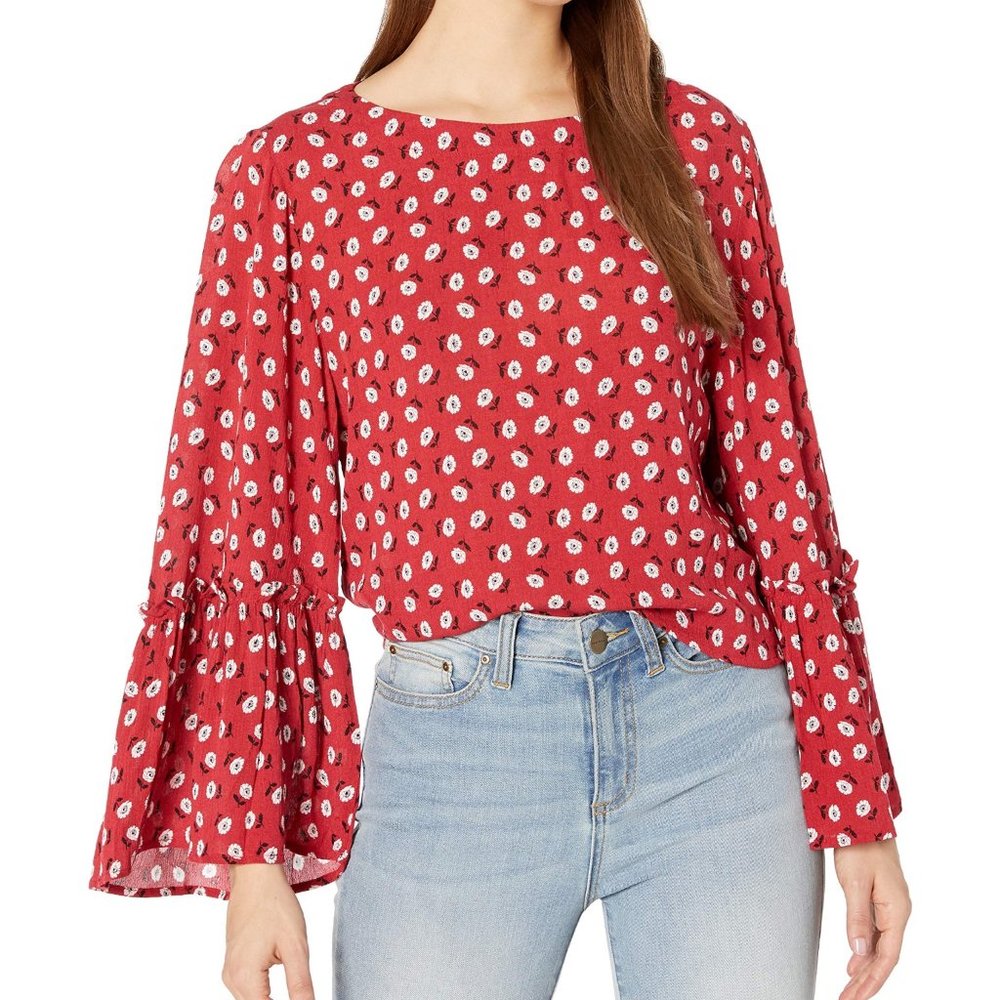 Jack By BB Dakota Drive Me Daisy Button Back Top